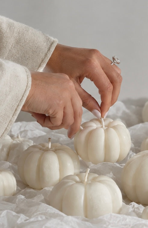 Pumpkin Sculptural Candle