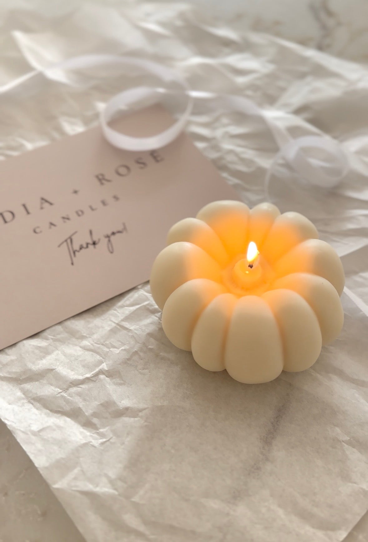 Pumpkin Sculptural Candle